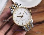 Perfect Replica Longines All Gold Smooth Bezel 2-Tone Band 40mm Men's Watch